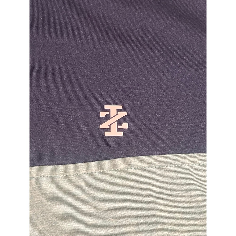 00744‎ IZOD GOLF Men's XXL Navy Blue Teal Color Block Polo Shirt Stretch - Picture 6 of 10
